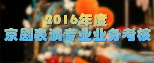 用力插我逼逼国家京剧院2016年度京剧表演专业业务考...